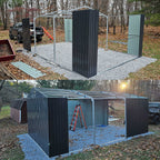 13'x20' Plus Upgraded Metal Shed w/ Double Front Doors & Side Entry Door