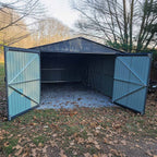 13'x20' Plus Upgraded Metal Shed w/ Double Front Doors & Side Entry Door