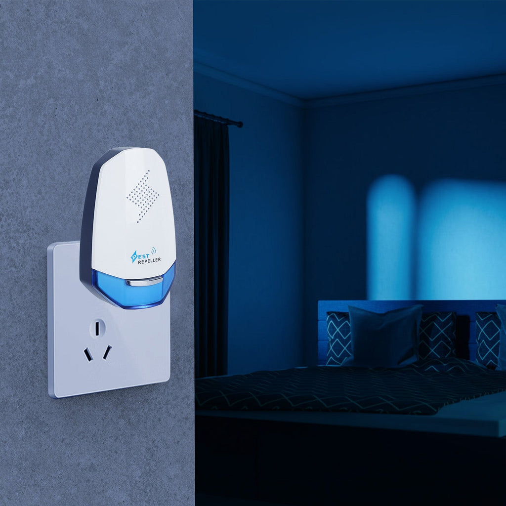 2 Pack Ultrasonic Pest Repeller with Night light Plug In Pest Mice Repellent Indoor Roach Bed Bug Mouse Rodent Mosquito Killer for Bedroom Garage Ware