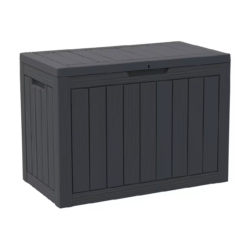 75 Gallon Heavy-Duty Outdoor Deck Box – Waterproof Patio Storage Box with Hinged Lid, Lockable & Easy Assembly