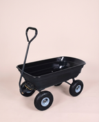 Heavy Duty Poly Garden Dump Cart – 600 lb Capacity, 10" Pneumatic Tires