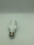 Figame E26/E27 3 Prong Light Bulb Socket Adapter Polarized White 2 Pack