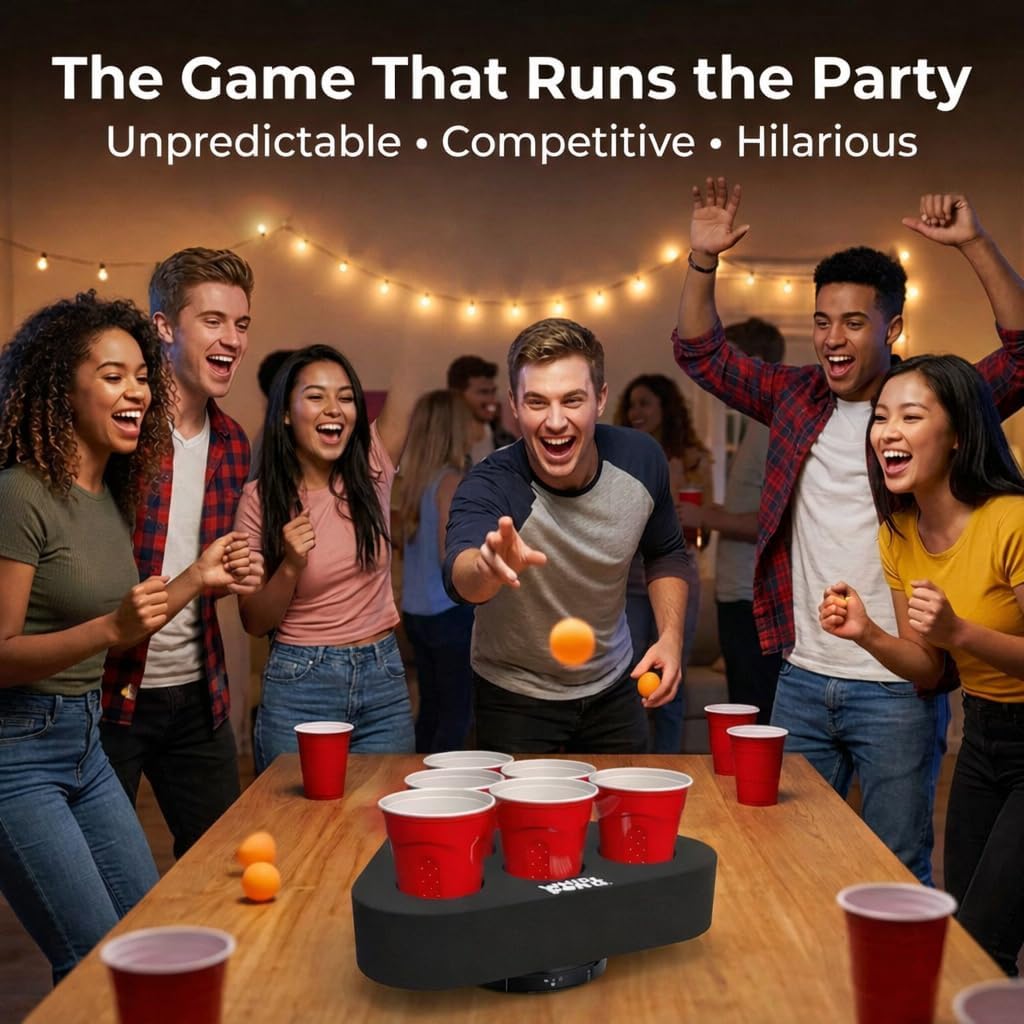 Whirl Pong™ - The Spinning Cup Pong Game (Set of 2)