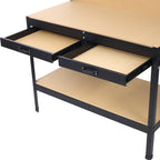 Steel Workbench Tool Storage Work Bench Workshop Tools Table W/Drawer and Peg Board ,4xAC outlets 2xUSB Ports