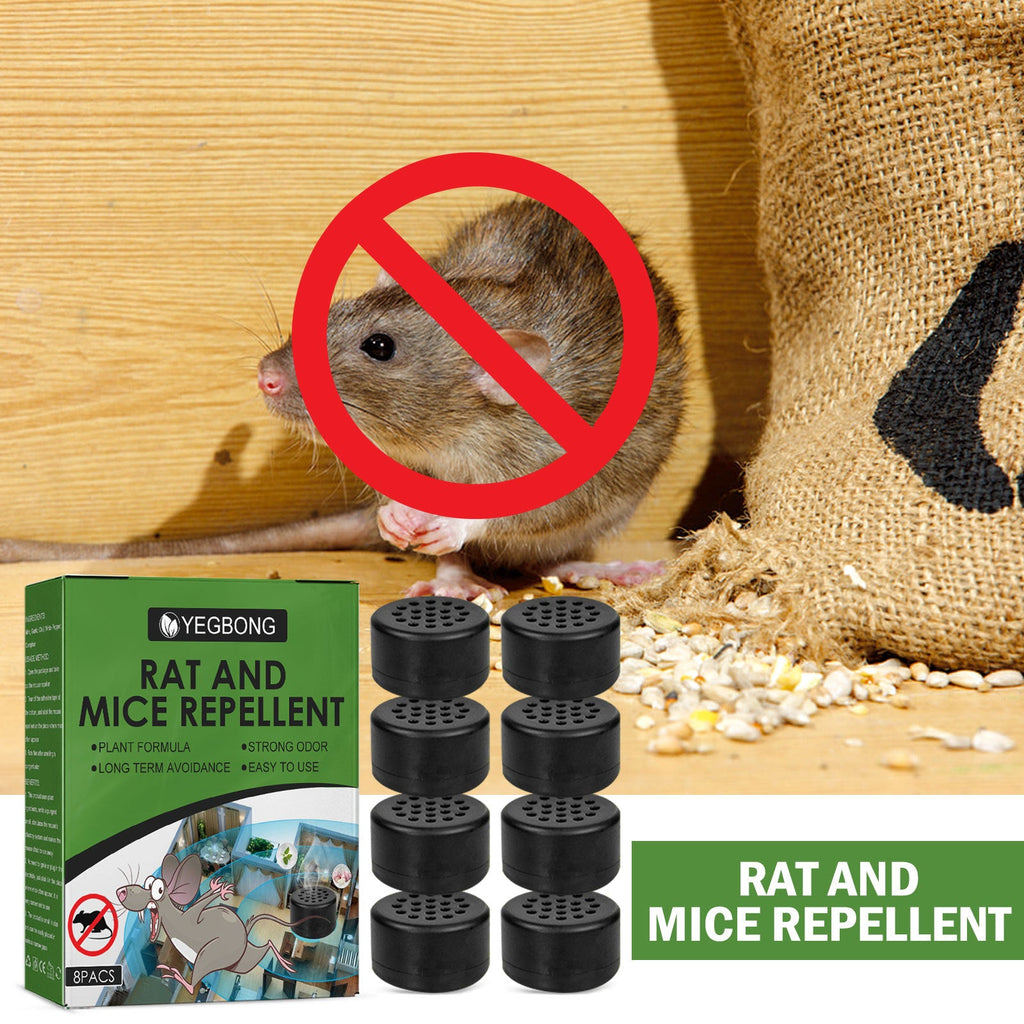 Yegbong 8pcs mice repellant mouse repelling pills car body kitchen office bedroom warehouse sewer pipe rat and mice repellent