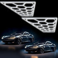 Open Box Baquler 15 Hexagon LED Garage Light System Honeycomb LED Shop Lights with White Border for Garage Workshop Car Detailing Shop Exhibition Hall