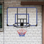 Wall mounted basketball basket, 45 x 29 inch shatterproof back, foldable basketball basket, all-weather mesh fabric