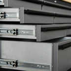 72 inch Rolling Tool Chest with Light & Power Strips, Workbench, Upper Cabinets & Pegboard