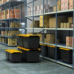 72/97QT Storage Box with Wheels & Lid – Stackable Heavy Duty Organizer 4-6-Pack
