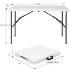 4ft/6ft Portable Plastic Folding Table – Indoor & Outdoor Dining