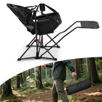 Ainfox Hammock Camping Chair with Footrest, Foldable Portable Rocking Chairs for Adults Outside Swinging Camp for Outdoor Patio Poolside