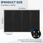 4 PCS Metal Pegboard Panels 48"X24" Peg Board Wall Organizer with Flexible Layout for Garage Storage,Workshop,Craft Room Tool