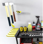 Power Tool Storage Wall Mounted Rack 4 Layer Power Drill Tool Holder Heavy Duty Tool Shelf for Garage, Workshop