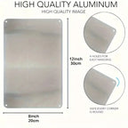 1pc 12x8inch Aluminum 2D flat 24-Hour Outdoor Surveillance Alert Sign - Durable CCTV Security Camera Notice