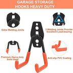 1PC Heavy Duty Metal Hook Garage Organizer Wall Mount Bicycle Hanger Hooks Wall Mount Anti-slip Storage Hook Garage Storage Tool