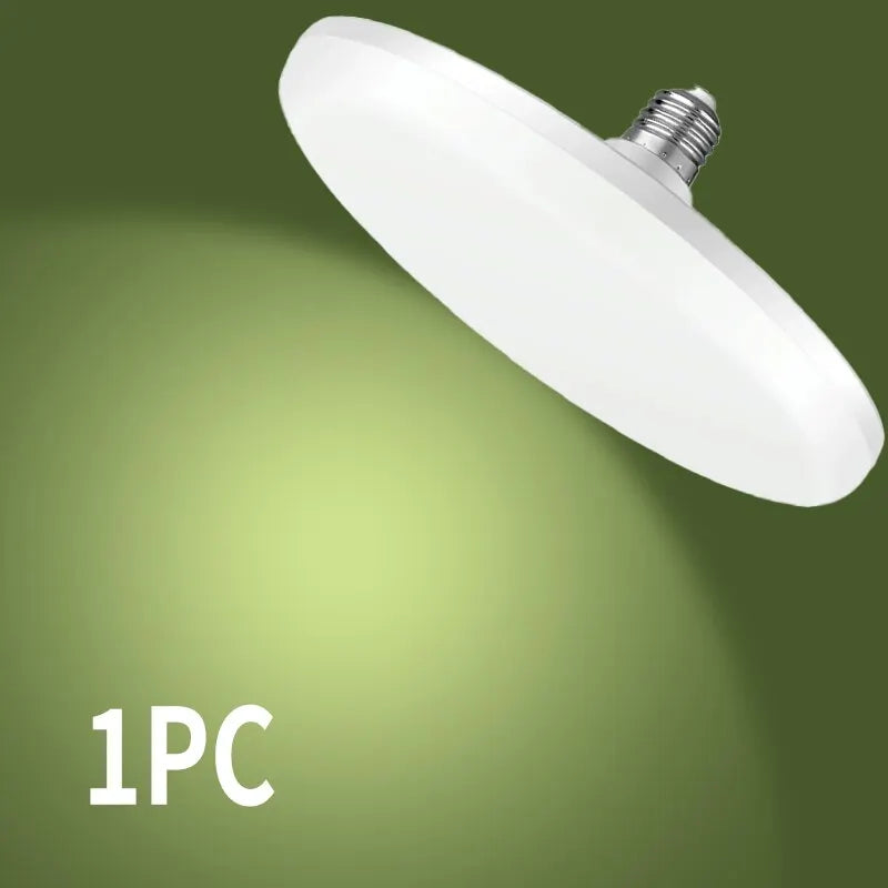 LED Bulb 220V E27 Base Household Energy Saving Lamp 15W Indoor Lighting Flying Saucer Light 6500k Ceiling Lamp Garage UFO Lamp