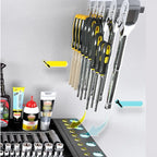 Power Tool Storage Wall Mounted Rack 4 Layer Power Drill Tool Holder Heavy Duty Tool Shelf for Garage, Workshop
