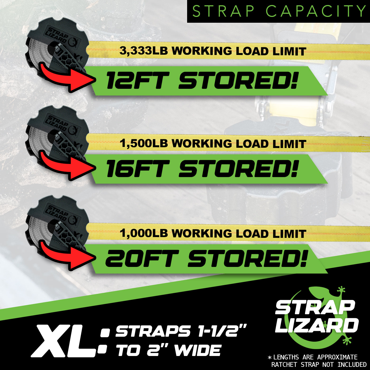 Strap Lizard XL | Ratchet Strap Storage & Tail Management Accessory