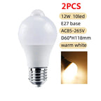 E27 LED Motion Sensor Bulb LED Lamp 85-265V PIR Sensor Light Bulb Auto ON/OFF Night Light For Porch Stairs Garage Security Light