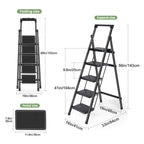 Folding Heavy Duty Step Ladder With Handrail And Grip