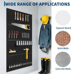 4 PCS Metal Pegboard Panels 48"X24" Peg Board Wall Organizer with Flexible Layout for Garage Storage,Workshop,Craft Room Tool