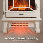 Suburbs TS20-SD Electric Fireplace Stove Heater with Sound