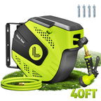 Retractable Garden Hose Reel 40/100/110/130FT Auto Rewind Wall Mounted Hose