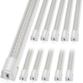 10 Pack LED Shop Light, 8 FT, 80W Linkable Shop Light Fixture, 10000 LM Ceiling Lights 59 in Power Cords with ON/OFF Switch 48 in Connector Cables, for Garage Warehouse Home Workkshop and Office