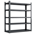 78"H 5 Tier Metal Shelves for Storage Garage Shelving 2000LBS 47.2"W*18"D*78"H,Black