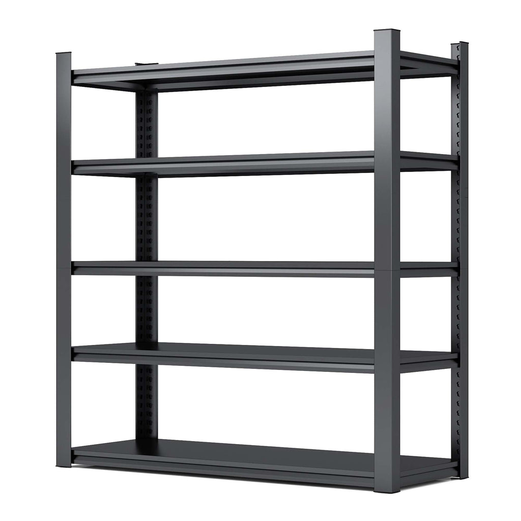 78"H 5 Tier Metal Shelves for Storage Garage Shelving 2000LBS 47.2"W*18"D*78"H,Black