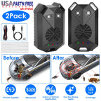 2 Pack Under Hood Ultrasonic Rodent Repeller Rodent Control Deterrent Chaser Blocker for Vehicle Indoor with Strobe Light 3 Power Supplies