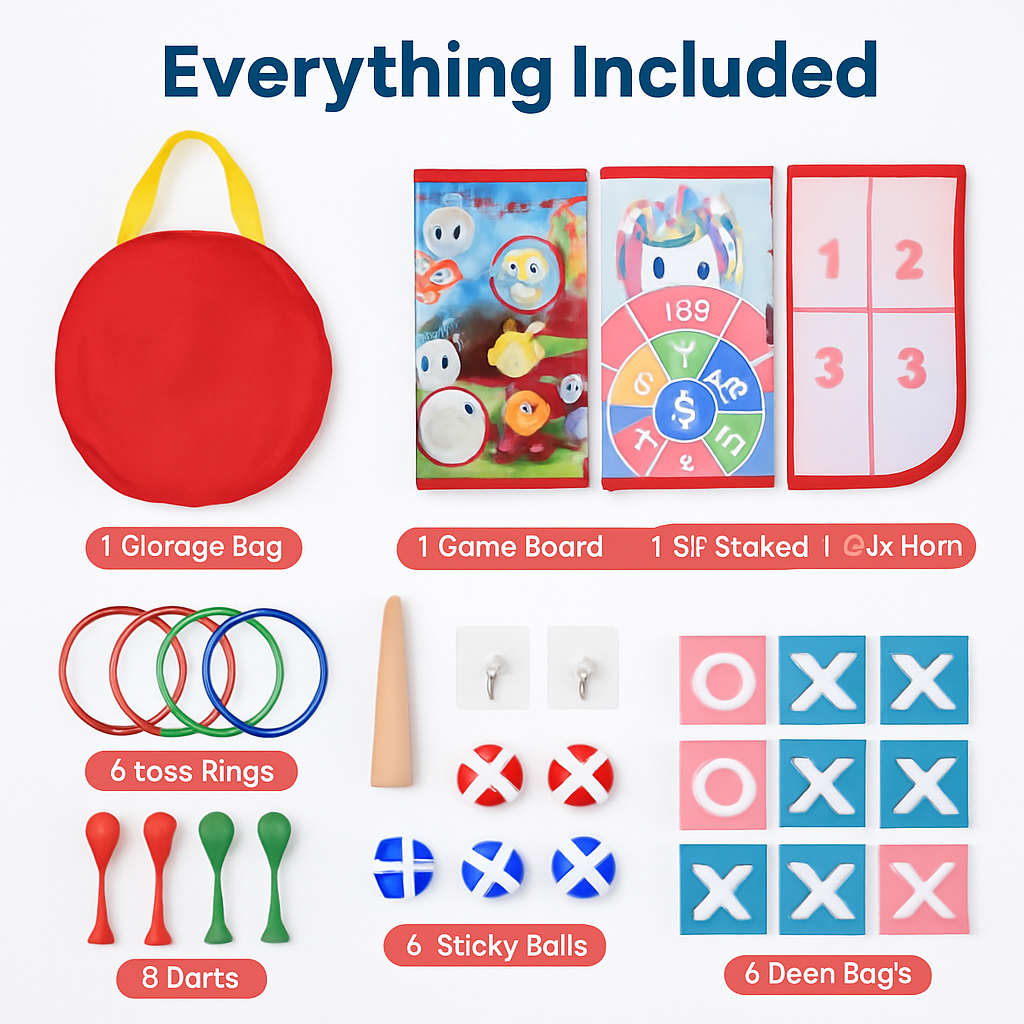 5 in 1 Bean Bag Toss Game Toy for Outdoor Fun