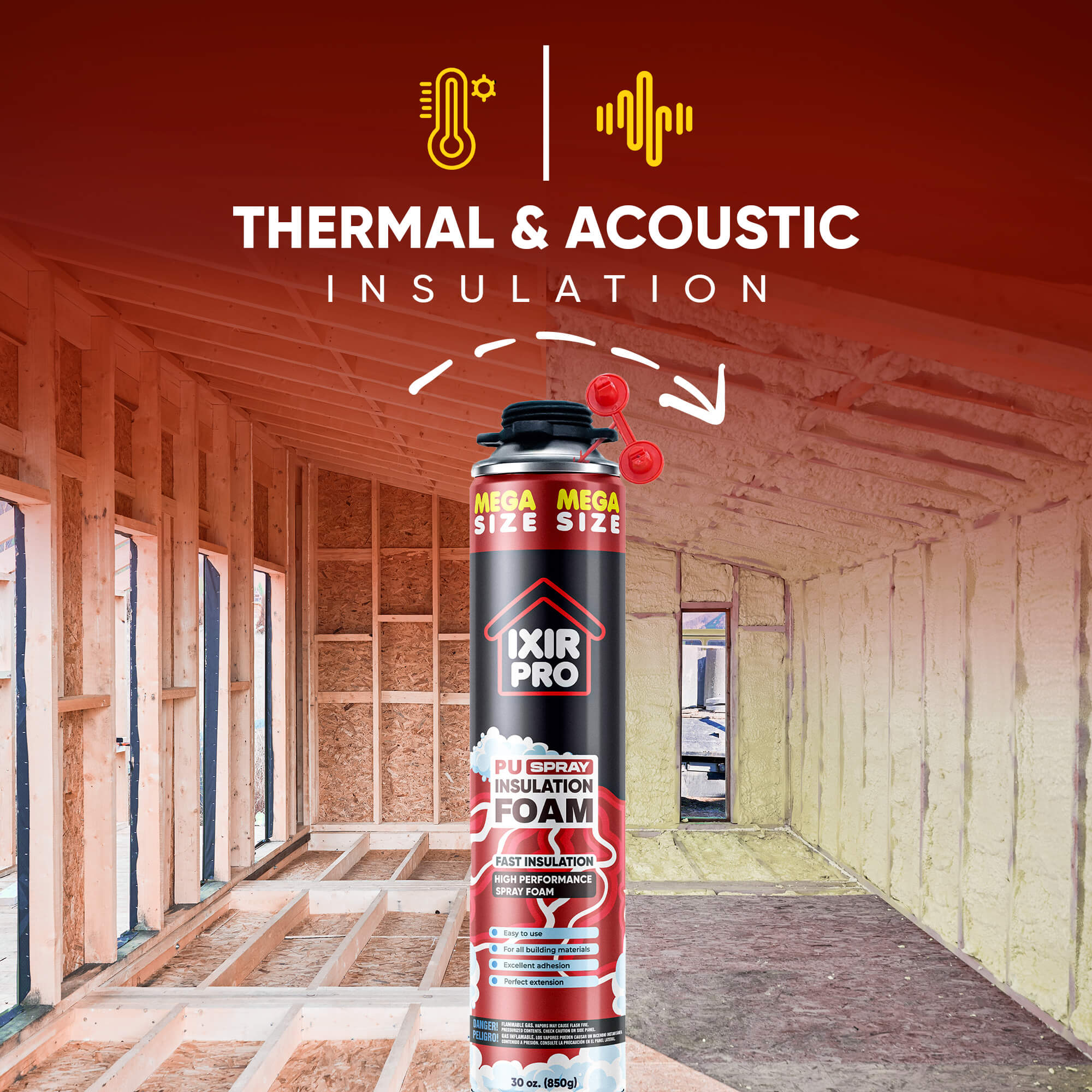 Spray Foam Insulation Kit (30 oz./850gr)