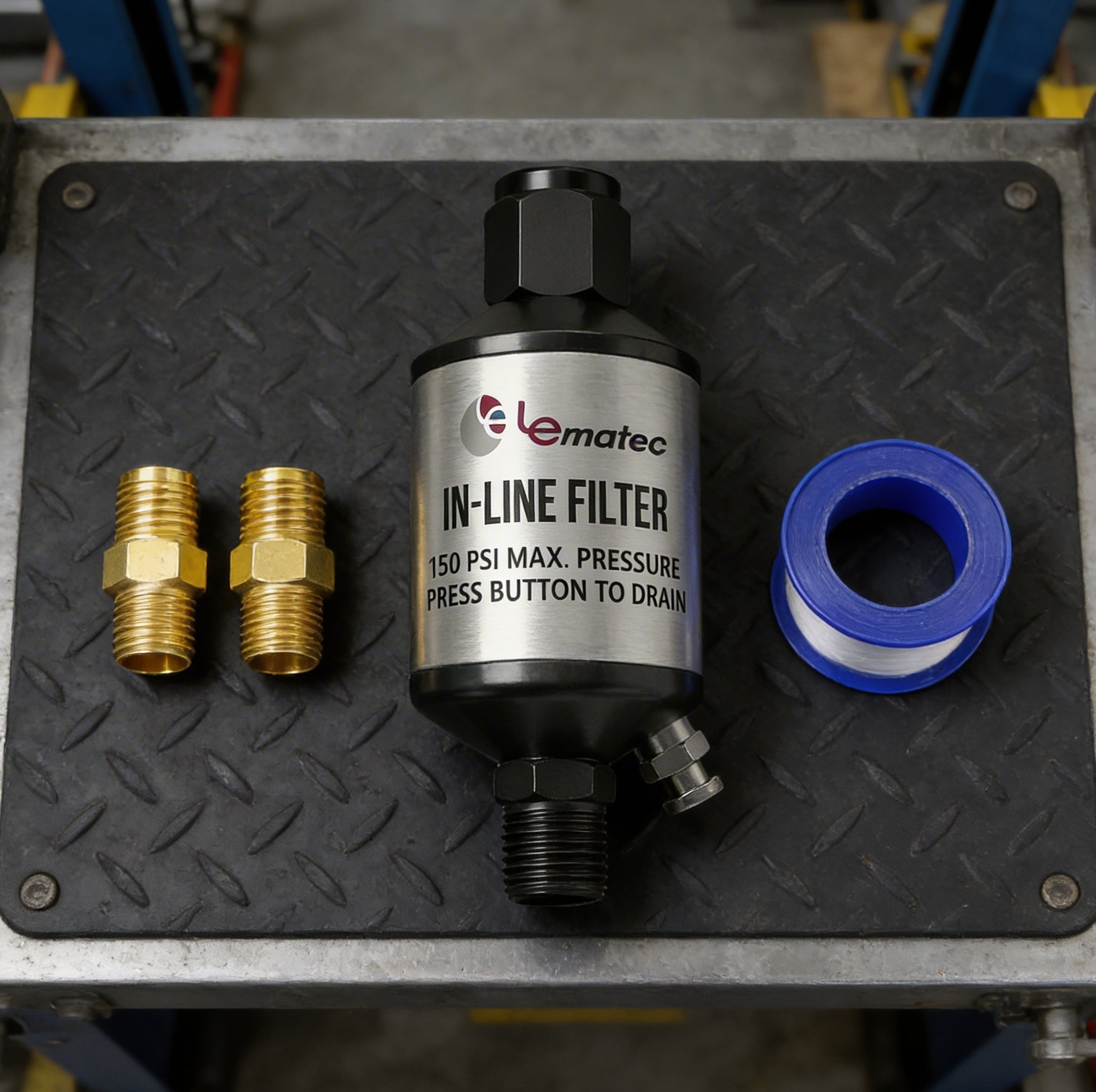 1/4" NPT Air Compressor Water Separator - 150 PSI Professional Filter System (AI303-C1)