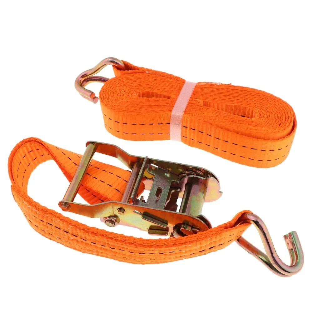 4 PK Ratchet Tie Down Straps 1.5" x 15 Feet 4,000 LB Safety J Hook Heavy Duty US